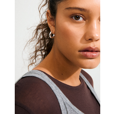 Återvunna material Örhängen Pilgrim Phase Small Hoops Silverplated Dam Creoler - Silver