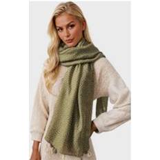 FS Collection Little Floral Print Tassel Scarf - Brown
