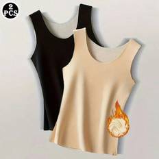 Shein Base Layers Shein Thermal Self-Heating Underwear Vest Set - 2pcs