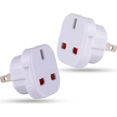 Travel Adapters on sale Pack Of 2 Uk To Us Plug Adaptor Type A And B