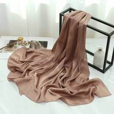 Shein Elegant Solid Color Faux Silk Neck Scarf - Muslim