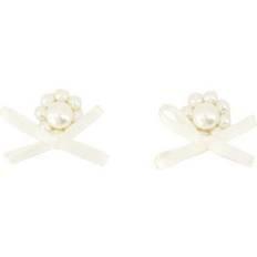 Harpiks Øreringe Simone Rocha Daisy Resin Uld Øreringe - Hvid