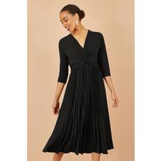 Midi Dresses - Pleats Yumi Knit Waist Pleated Midi Dress - Black