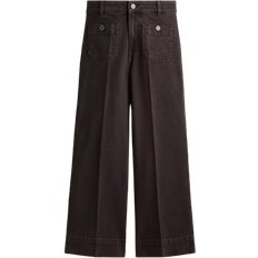 H&M Wide High Ankle Jeans - Dark Brown