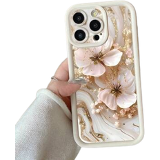 Shein Marble Floral Pattern Phone Case for iPhone 11 Pro Max White