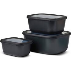 Rektangulær Madkasser Mepal Cirqula Rectangular High Nordic Black Madkasse 3stk