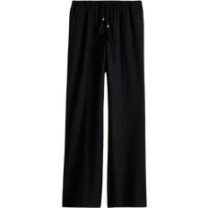 H&M Linen Blend Trousers - Black