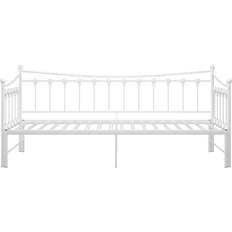 vidaXL Pull-out White Sofa 206cm 2 Seater