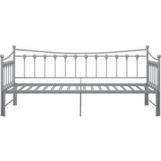 Grey - Metal Sofas vidaXL Pull-out Grey Sofa 206cm 2 Seater