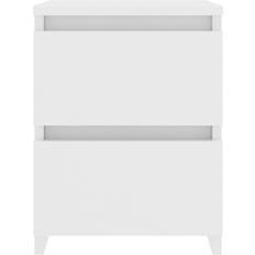vidaXL 800513 White Bedside Table 30x30cm