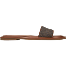 Kanvas Slides Michael Kors Dana Signature Logo Slide Sandal - Brown