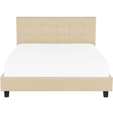 220cm Frame Beds Beliani Waterbed Beige Frame Bed 190x218cm
