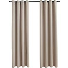 Gardiner & Tillbehör vidaXL mörkläggningsgardiner med 2 st 140x245cm