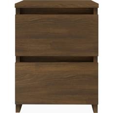 vidaXL 815331 Brown Oak Bedside Table 30x30cm