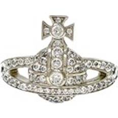 Vivienne Westwood Ringar Vivienne Westwood Sterling Silver Mini Orb Crystal Ring