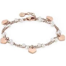 Nomination Rose Gold Bracelets Nomination Rose Gold Mon Amour Pearl Heart Chain Bracelet