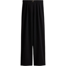 H&M Buckle Detail Tailored Trousers - Black