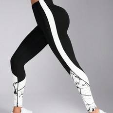 Multicoloured - Women Tights & Stay-Ups Shein Women Contrast Color Printed Casual Leggings