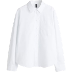 H&M Oversized Cotton Shirt - White