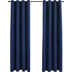 vidaXL Blackout Eyelet Blue 140x245cm