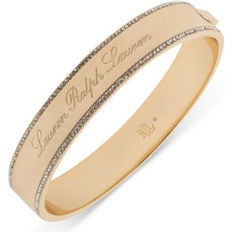 Engraved Crystal Bangle - Gold/Clear