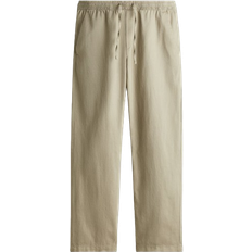 H&M Bukser I Hør Relaxed Fit - Kakigrøn