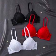 Shein 3pcs Lace Lift Romantic Minimalist Underwire Bras Set - For Women