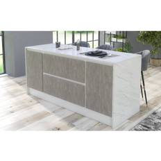 Kitchen Units Furneo Modern Breakfast Bar