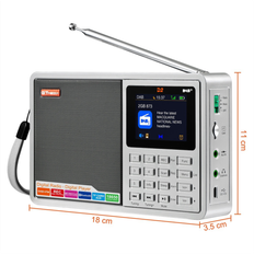 Radios Saudism D2 Portable FM Digital Radio 2.4 Inch