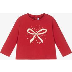 18-24M Blouses & Tunics Children's Clothing Mayoral Girls Red Cotton Bow Print Top - 2 Year