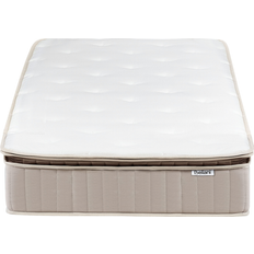 Latex Resårbottnar Beliani Resårmadrass Daydream 90x200 cm Vit Beige Resårbotten 90x200cm