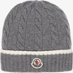 Moncler Accessoarer Moncler Kabelstickad Ull Mössa Herr - Grå