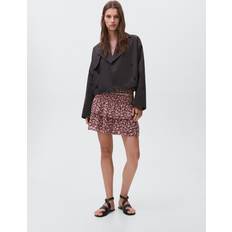 S Skirts Mango Printed Ruffle Skirt Maroon - Teen