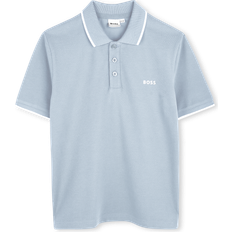 Randiga Pikétröjor Barnkläder BOSS Polo Pale Blue