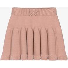 9-12M Skirts Children's Clothing Mayoral Pink Knitted Skirt With Faux Fur Trim