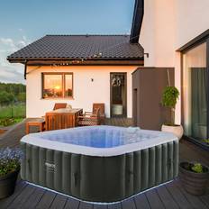 Whirlpools & Badefässer Arebos Whirlpool Spa 185 x 185 cm LED Quadrat