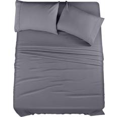 Utopia Bedding Soft and Breathable Bed Sheet Grey (243.8x205.7cm)