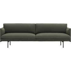 Aluminium Sofas Muuto Outline Green Sofa 220cm 3 Seater