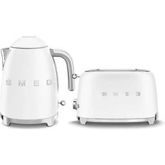 Smeg Bundle Set KLF03 Kettle TSF01 2 Slice Toaster White