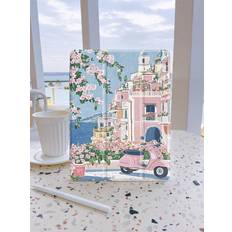 Samsung Galaxy Tab S6 Lite 10.4 Tablet Cases Shein Flower Pink Seaside Town Tablet Case