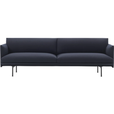 Muuto Outline Dark Blue Sofa 220cm 3 Seater