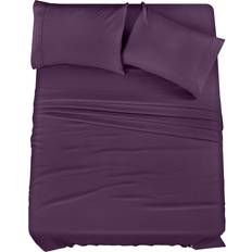 Utopia Bedding Soft and Breathable Bed Sheet Purple (243.8x205.7cm)