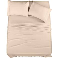 Utopia Bedding Soft and Breathable Bed Sheet Beige (243.8x205.7cm)