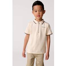 Dragkedja Pikétröjor Barnkläder Paul Smith Junior Boys Short Sleeve Artist Quarter Zip Polo Shirt - White