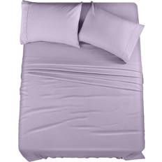 Utopia Bedding Soft and Breathable Bed Sheet Purple (243.8x205.7cm)