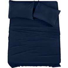 Utopia Soft and Breathable Bed Sheet Blue (243.8x205.7cm)