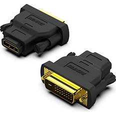 DVI To HDMI To DVI D Adapter 2 Pack