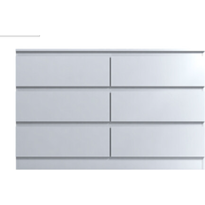 Fwstyle Modern Matt White Chest of Drawer 120x77cm