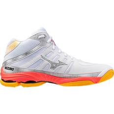 Herren Volleyballschuhe Mizuno Wave Voltage 2 Mid Volleybalschoenen - Weiß/Fiery Coral 2/Citrus