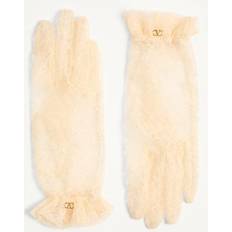 Gold - Women Gloves & Mittens Valentino Garavani Vlogo Signature Lace Gloves - Butter/Gold